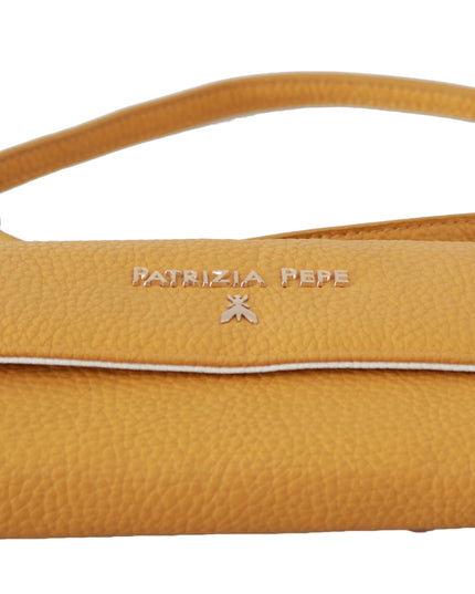 Patrizia Pepe Yellow Logo Leather Shoulder Strap Sling Bag