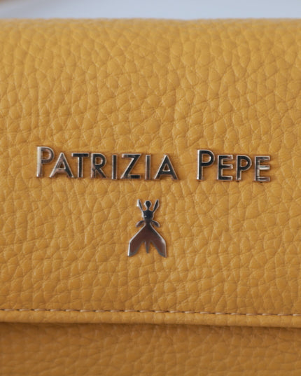 Patrizia Pepe Yellow Logo Leather Shoulder Strap Sling Bag