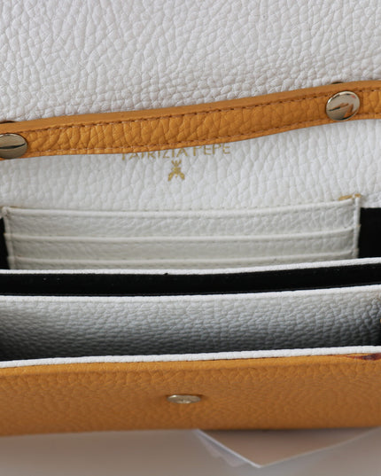 Patrizia Pepe Yellow Logo Leather Shoulder Strap Sling Bag
