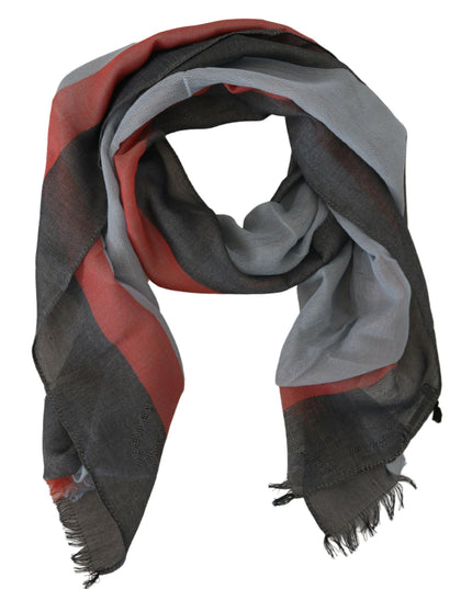 Costume National Multicolor Cotton Shawl Wrap Scarf