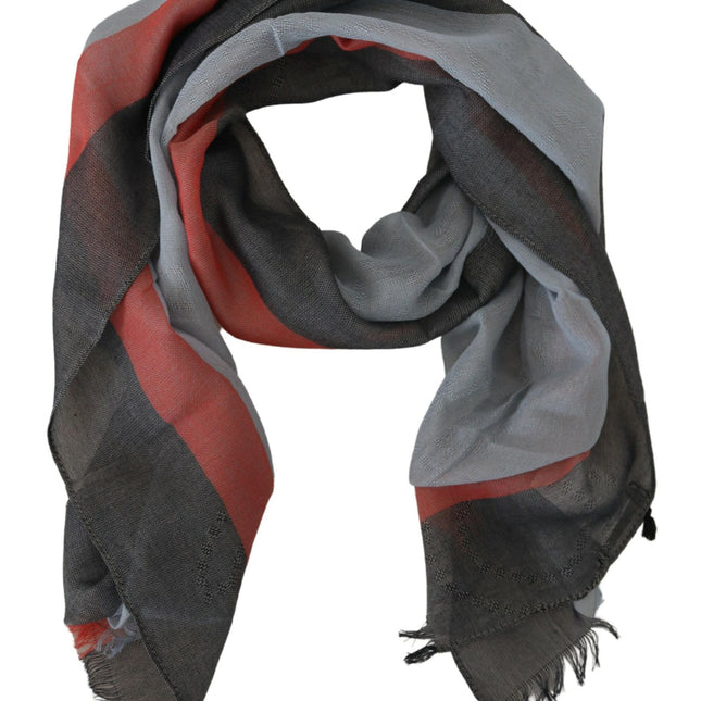 Costume National Multicolor Cotton Shawl Wrap Scarf