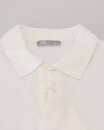 FRADI White Cotton Collared Short Sleeves Polo T-shirt