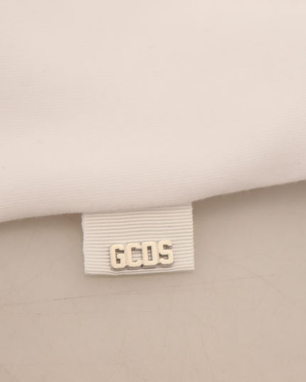 GCDS White Logo Print Cotton Short Sleeves T-shirt
