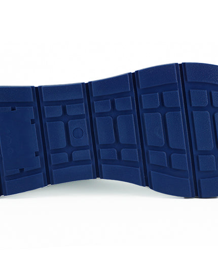 Versace Elegant Blue and White Leather Sneakers