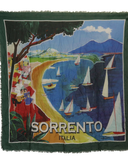 Dolce & Gabbana Multicolor Sorrento DG Shawl Fringe Scarf