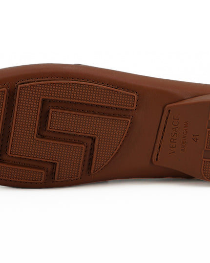 Versace Elegant Medusa-Embossed Leather Loafers