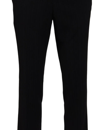 BENCIVENGA Black Cotton Straight Fit Men Formal Pants