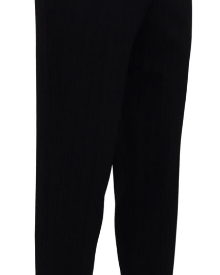 BENCIVENGA Black Cotton Straight Fit Men Formal Pants