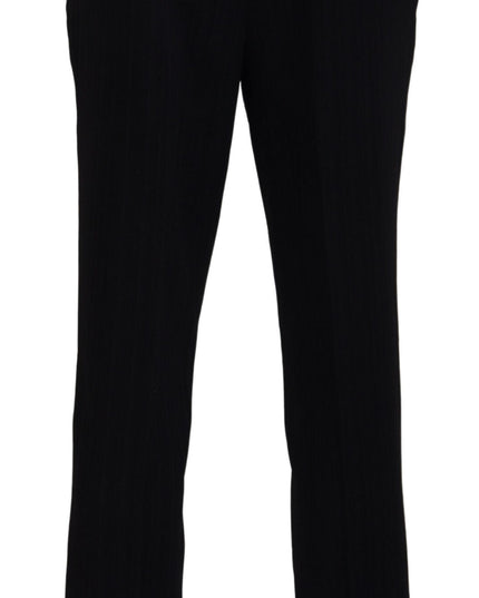 BENCIVENGA Black Cotton Straight Fit Men Formal Pants