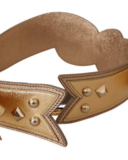 Dolce & Gabbana Gold Leather LOVE Patch Bag Shoulder Strap