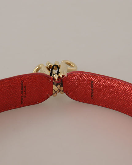 Dolce & Gabbana Beige Exotic Leather Crystals Shoulder Strap