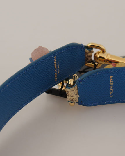 Dolce & Gabbana Beige Python Leather Floral Studded Shoulder Strap