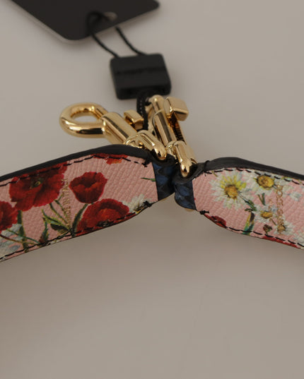 Dolce & Gabbana Blue Exotic Leather Crystals Reversible Shoulder Strap