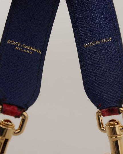 Dolce & Gabbana Red Exotic Leather Crystals Shoulder Strap