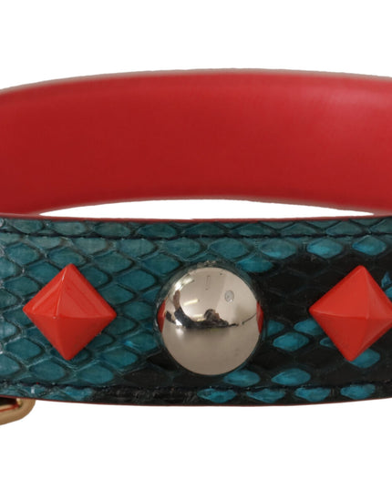 Dolce & Gabbana Green Crystals Leather Bag Shoulder Strap