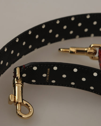 Dolce & Gabbana Red Python Leather Crystals Reversible Shoulder Strap