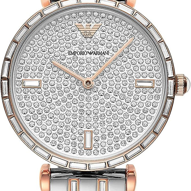 Emporio Armani Silver Steel Quartz Watch