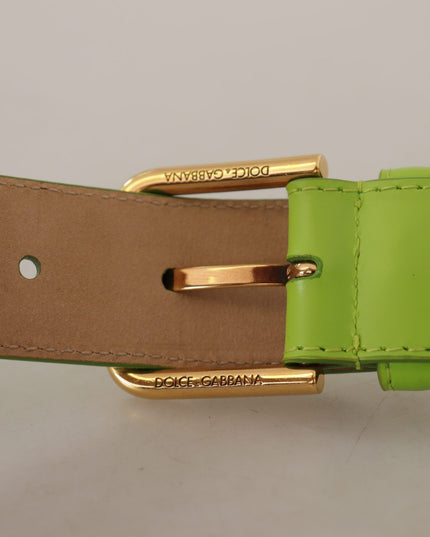 Dolce & Gabbana Green Leather Devotion Heart Micro Bag Headphones Belt