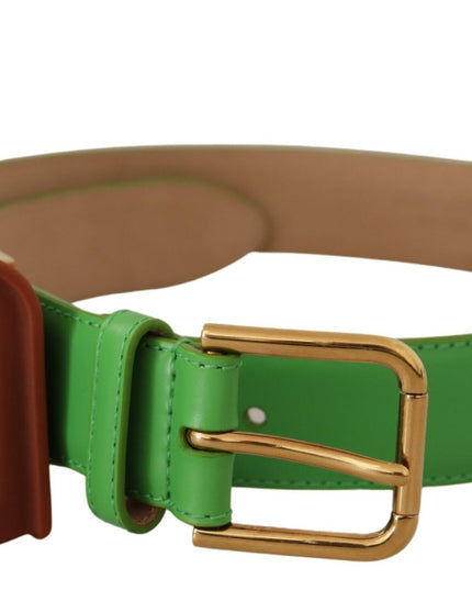 Dolce & Gabbana Green Leather Devotion Heart Micro Bag Headphones Belt