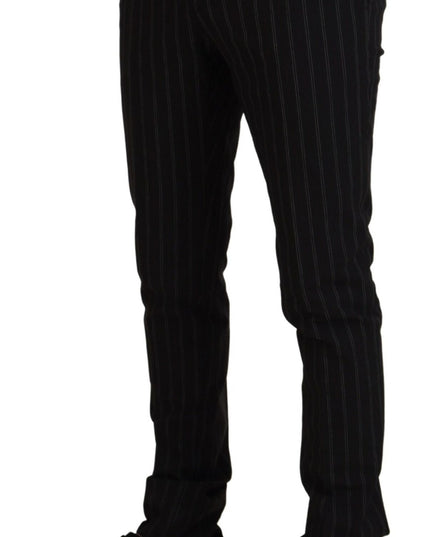 BENCIVENGA Black Stripes Viscose Dress Pants