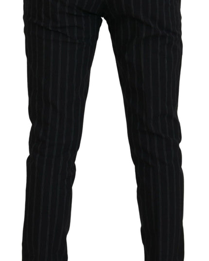 BENCIVENGA Black Stripes Viscose Dress Pants