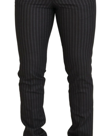BENCIVENGA Brown Stripes Slim Fit Men Pants