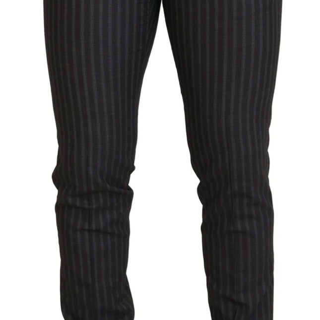 BENCIVENGA Brown Stripes Slim Fit Men Pants