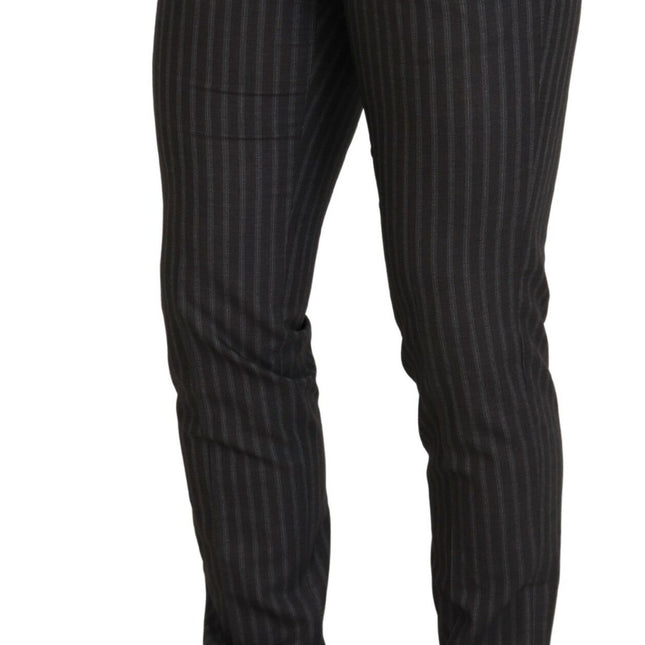 BENCIVENGA Brown Stripes Slim Fit Men Pants