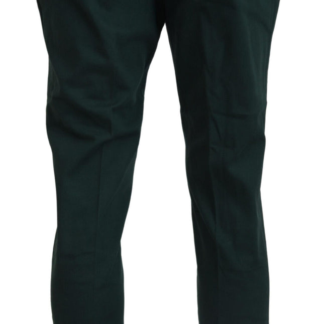 BENCIVENGA Dark Green Cotton Skinny Men Pants