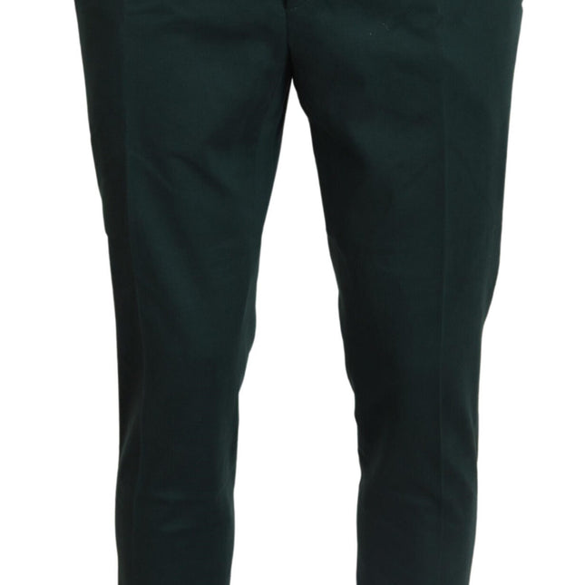 BENCIVENGA Dark Green Cotton Skinny Men Pants