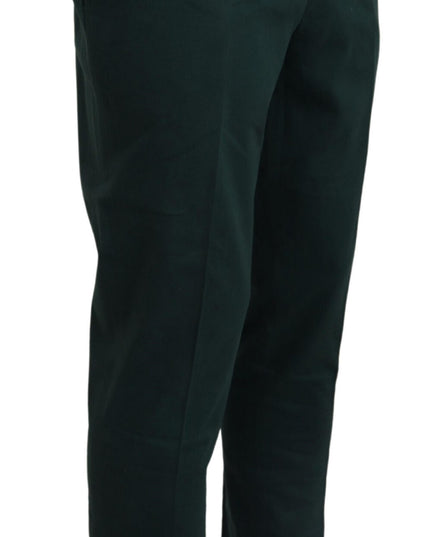 BENCIVENGA Dark Green Cotton Skinny Men Pants