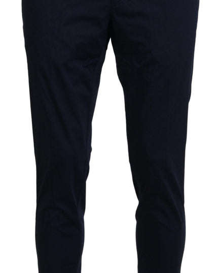 Domenico Tagliente Dark Blue Cotton Skinny Men Pants