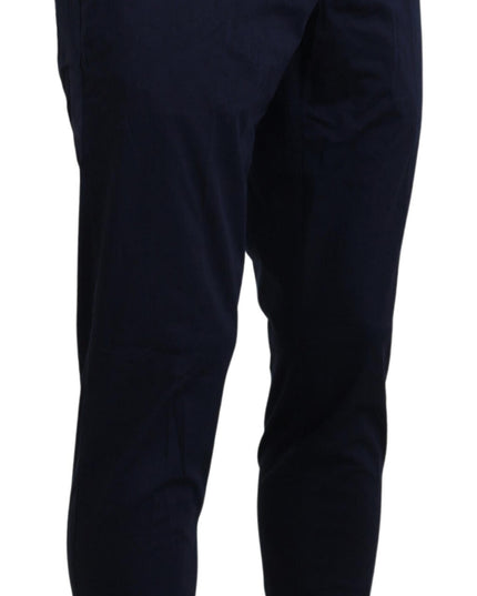 Domenico Tagliente Dark Blue Cotton Skinny Men Pants