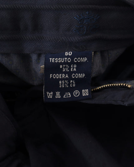 Domenico Tagliente Dark Blue Cotton Skinny Men Pants