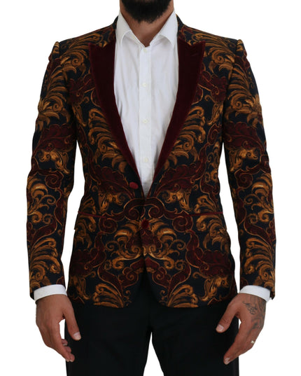 Dolce & Gabbana Multicolor Floral Single Breasted Martini Blazer