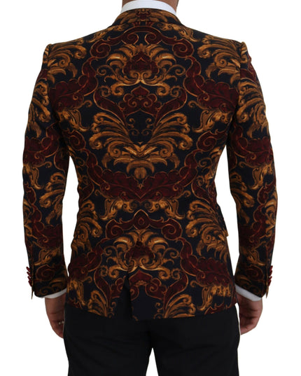 Dolce & Gabbana Multicolor Floral Single Breasted Martini Blazer