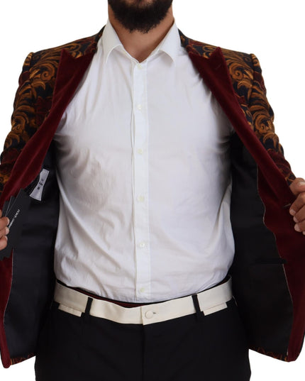Dolce & Gabbana Multicolor Floral Single Breasted Martini Blazer