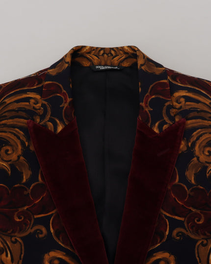 Dolce & Gabbana Multicolor Floral Single Breasted Martini Blazer