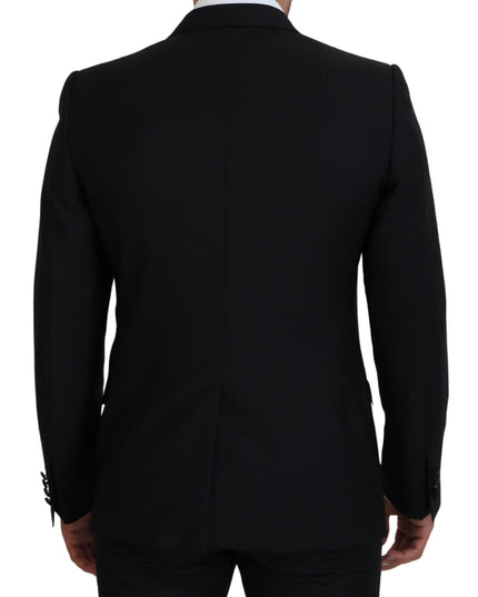 Dolce & Gabbana Black Slim Fit Formal Martini Blazer