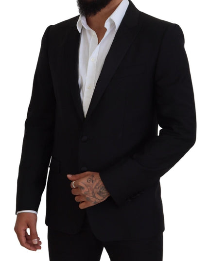 Dolce & Gabbana Black Slim Fit Formal Martini Blazer