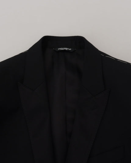 Dolce & Gabbana Black Slim Fit Formal Martini Blazer