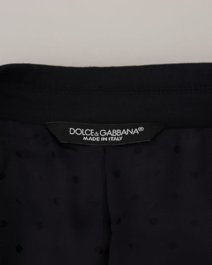 Dolce & Gabbana Dark Blue Wool Formal Sicilia Blazer
