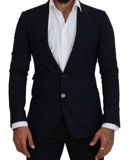 Dolce & Gabbana Blue Wool Formal Taormina Blazer
