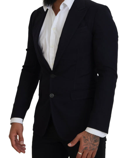 Dolce & Gabbana Blue Wool Formal Taormina Blazer