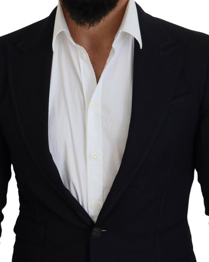 Dolce & Gabbana Blue Wool Formal Taormina Blazer