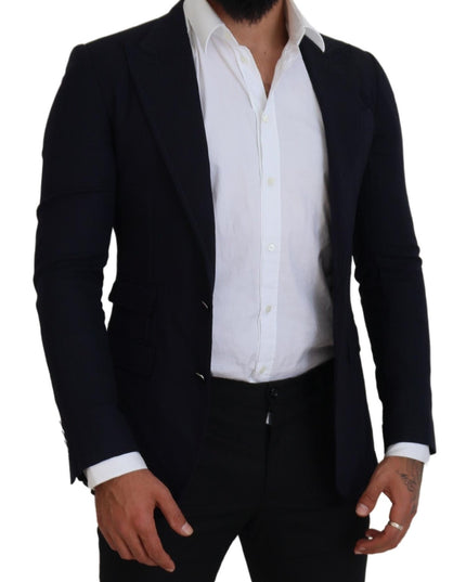 Dolce & Gabbana Blue Wool Formal Taormina Blazer