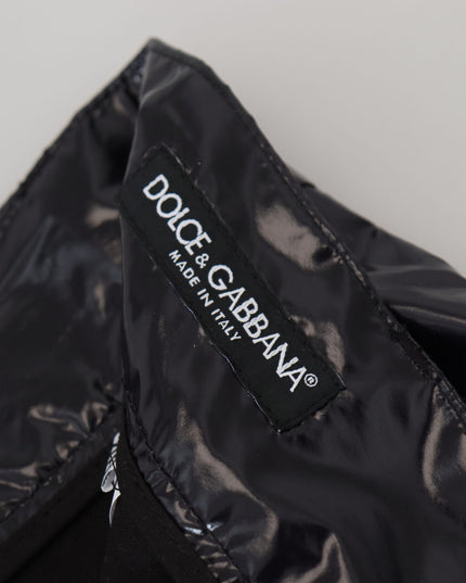 Dolce & Gabbana Black Shining Nylon Skinny Men Pants