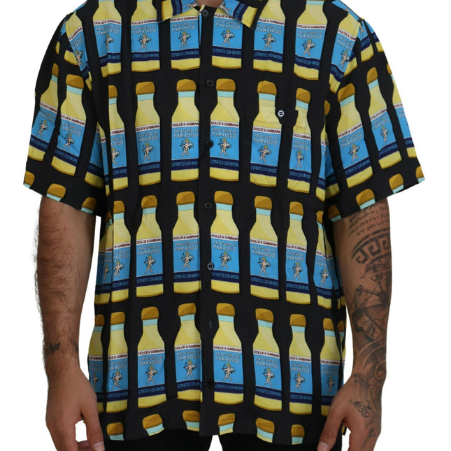Dolce & Gabbana Multicolor Printed Viscose Casual Shirt