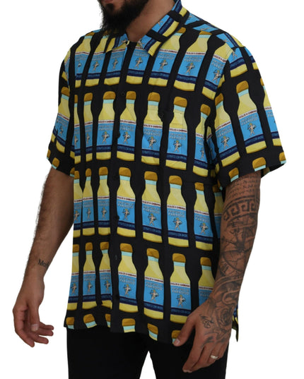 Dolce & Gabbana Multicolor Printed Viscose Casual Shirt