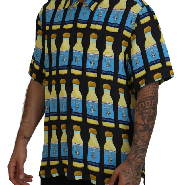 Dolce & Gabbana Multicolor Printed Viscose Casual Shirt